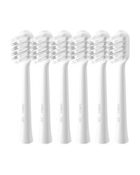 Laifen Paquete de 6 cabezales de repuesto para cepillos de dientes para adultos, compatibles con cepillo de dientes eléctrico Laifen Wave (cuidado de las encías, blanco)