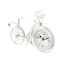Gift Decor Reloj de Mesa Bicicleta Blanco Metal 33 x 22,5 x 4,2 cm (4 Unidades)