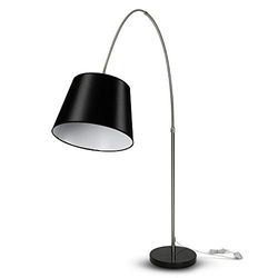 V-TAC VT-7451 Booglamp met zware voet - vloerlamp - E27 - Zwart