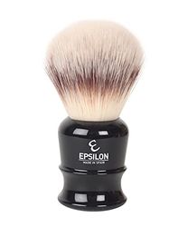 Epsilon Pennello da Barba con Punta Argentata in Fibra Nera, 26 mm, Standard, Unico