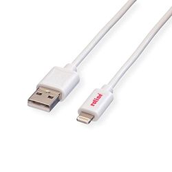 Roline Cable de Carga 11028321 USB 2.0 sinc. para Equipos Apple con Conector Lightning 1,0 m