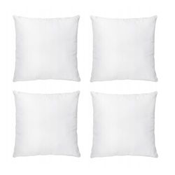 HOMLA Toby Kudde set 4 stycken, 45 x 45 cm, mjuk polyesterfyllning, vit, dekorativ, enkel skötsel