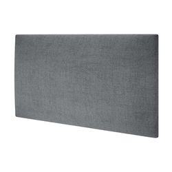 MOLLIS Gestoffeerde plaat, rechthoekig en decoratief wandpaneel, geschikt als hoofdeinde of bescherming tegen botsingen, vermindert geluid en verbetert akoestiek, van schuim, 60 x 30 cm, antraciet