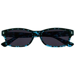 OPULIZE Blue Tortoiseshell Reading Sunglasses Reading Glasses UV400 Mens Womens Spring Hinges UVSR005 +3.50