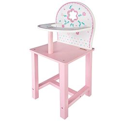 WOOMAX Bambino, 25x20x55 cm, 30-40, Rosa e Bianco, seggiolone in Legno Bambole Giocattoli, + 3 Anni cm (46476), Colore, 25x20x55cm