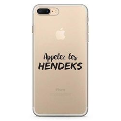 Zokko iPhone 8 Plus Plus fodral Call The Hendeks - iPhone 8 Plus Plus storlek - mjukt genomskinligt bläck svart