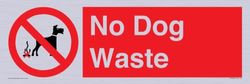No Dog Waste Sign - 450x150mm - L41