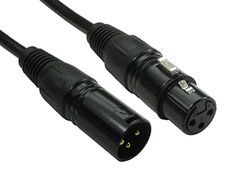 RS PRO XLR-kabel 3-polig, XLR 3-polig, XLR 20 m svart