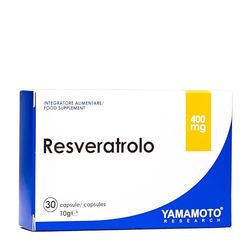 YAMAMOTO RESEARCH Resveratrolo 30 Capsule, Integratore Alimentare con Resveratrolo, Potente Antiossidante Naturale, Azione Anti-age e Anti-Invecchiamento