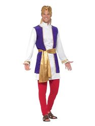 Smiffys Costume prince d'Arabie, Multicolore, avec haut, gilet, pantalon, ceinture et turban