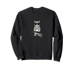 Funny Tapir Wearing Sunglasses Playing Marimba Sweatshirt