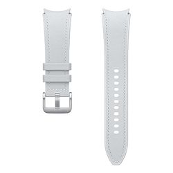 Samsung Hybrid Eco-Leather Band (S/M) Bracelet en Cuir synthétique pour Galaxy Watch4 | Watch5 | Watch6 | Watch FE | Watch7 Series, Silver