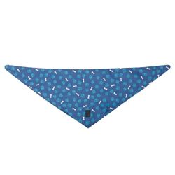 TOTTO Bandana pour Chien, Taille M, Double Face avec Impression différente, Accessoires pour Chiens, fabriqué en 100% Polyester, résistant et Durable, Facile à Nettoyer, imprimé Empreintes et os