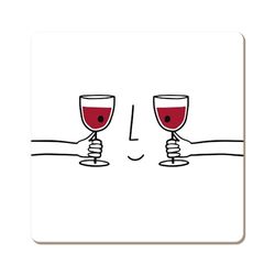 Grafik Werkstatt Funny Cork Coaster | Wine Face