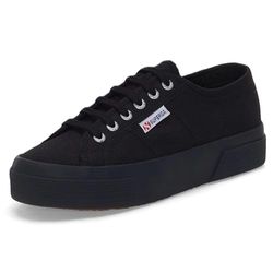 SUPERGA 2740 Platform veterschoenen, uniseks, volwassenen, volledig zwart, 39,5 EU, Zwart, 39.5 EU