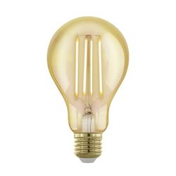 EGLO LED E27 dimbar, gyllene vintage glödlampa, LED-lampa för retrobelysning, 4 watt (motsvarande 30 watt), 320 lumen, E27 LED varmvit, 1700 Kelvin, LED-lampa, Edison glödlampa A75, Ø 7,5 cm