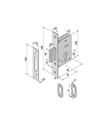 Welka - Serratura Inf. Solo Cat. Ent. mm. 45 B/Q