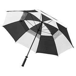 Longridge Deluxe resistente ao vento - guarda-chuva de golfe preto/branco