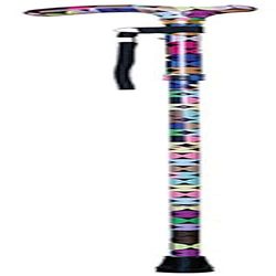Aidapt Patterned Fold Down Adjustable Height Lightweight Walking Stick with Anti Slip Ferrule Foot for Stability and Confidence when Walking. Supplied with a Hanging Carry Strap and Handle.