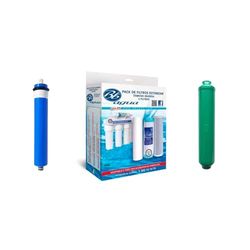 Membrana da 50 GPD + Confezione da 3 filtri osmosi + Postfiltro rimineralizzante. Confezione da 3 filtri composta da 1 Sedimento, 1 GAC Carbone, 1 Blocco Carbone. Bbagua.