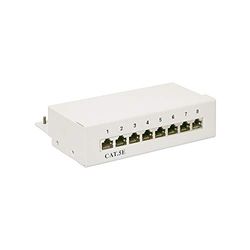 Goobay 68882 CAT 5e Pannello Mini Desktop Patch, 8 Port, Grigio
