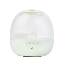 Badabulle Humidicateur d'air à Vapeur Froide Bubble - Veilleuse Multicolore - Autonomie 16h (Résevoir 2L) - Forme Compacte - Buse Orientable à 360° - Arrêt Automatique