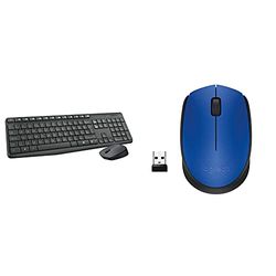 Logitech Mk235 Kit Mouse E Tastiera Wireless 2.4 Ghz Compatibile Windows, Con ricevitore Usb Unifying, 15 Tasti Funzione & M171 Mouse Wireless, 2.4 Ghz Con Mini Ricevitore Usb, Rilevamento Ottico