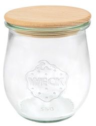 Väck glas tulpanform 762 (12 stycken, innehåll 220 ml, glasburk med trälock silikontätning, förvaringsglas för nudlar/kryddor/flingor) 79200