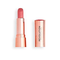 MAKEUP REVOLUTION Satin Kiss Lipstick Cupcake – bogata i kremowa formuła szminki z aksamitnym wykończeniem – 1 sztuka