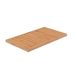 Lavish Home Bamboo Bath Eco-Friendly Natural Wooden Non-Slip Slatted Design Mat for Indoor and Outdoor Bathtub, Shower, Sauna, Pool, or Hot Tub