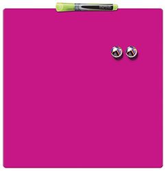 Nobo Pizarra Magnética Pequeña de Color, Sin Marco, Borrado en Seco, Fácil de Limpiar, Aptas Para Uso En Pared, Casa y Oficina, 360 x 360 mm, Rosa, 1903803