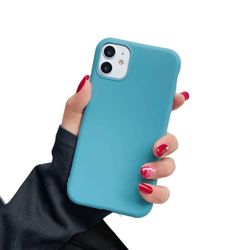 Fingeravtrycksskydd, reptåligt, smalt [repbeständigt] iPhone 11-fodral, silikon [fyrkantiga kanter] och [kameraskydd] förbättrat mobiltelefonfodral 6,1 tum för Apple iPhone 11, blå sjö