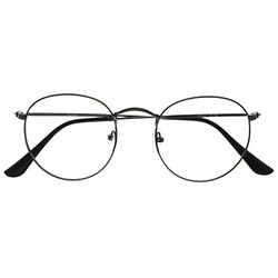 OPULIZE Sol Gafas de Lectura con Bloqueo de Luz Azul Montura de Metal Retro Redondo Gris Plomo Mate Resistente a Arañazos Bisagras de Muelle Ordenador Gaming Antirreflejante Hombre Mujer B94-7 +1.50
