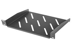 lanberg Vassoio fisso 1U 254X180 mm fino a 20 kg Rack 10» nero