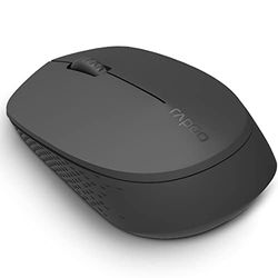 Rapoo M100 Silent - rato sem fios com Bluetooth e sem fios (2,4 GHz) via USB, multimodo, 1000 dpi, teclas silenciosas, cor cinzento-escuro (18199)