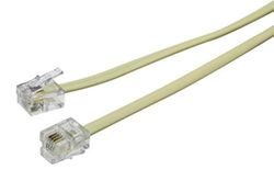 WatioWave Kabel połączeniowy telefoniczny 6P/4C, 15 metrów, kolor kości słoniowej, idealny do instalacji telekomunikacyjnych i sieci głosowych.