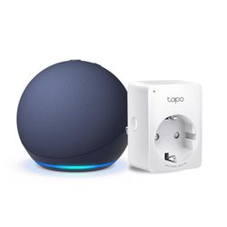 Echo Dot (5ª generazione) | Blu notte + TP-Link Tapo Presa intelligente, compatibile con Alexa - Kit di base per Casa Intelligente