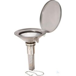 Rötzmeier Imbuto di sicurezza piatto con filettatura sega, coperchio di chiusura, protezione per sovraffollamento e fiamma, altezza 70 mm, diametro 190 mm