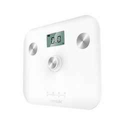 Cecotec Báscula de baño Surface Precision EcoPower 10100 Full Healthy White. Con pulsador,Superficie de vidrio templado de alta seguridad, sensores de precisión, pantalla LCD