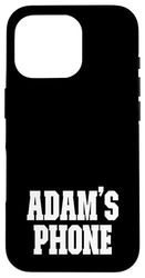 Adam's Phone Nome Adam Personalizzato Bianco Nero Custodia per iPhone 16 Pro