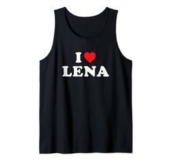 Lena - Regalo con nombre, I Love Lena Heart Lena Camiseta sin Mangas