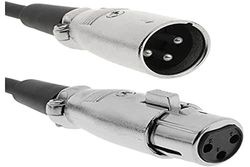 BeMatik - DMX DMX512 XLR 3-pins mannelijk naar XLR 3-pins vrouwelijk 40m kabel