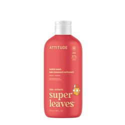 ATTITUDE Bubble Wash for Kids, EWG Verified Bubble Bath, Hair Shampoo and Body Soap, Dermatologically Tested, Plant- and Mineral-Based, Vegan, Mango, 473 mL