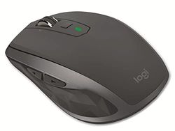 Logitech MX Anywhere 2S Draadloze Muis, Bluetooth of 2.4 GHz Unifying USB dongle, 200 tot 4000 DPI laser tracking op elk oppervlak, 7 Knoppen, PC/Mac/Laptop - Zwart