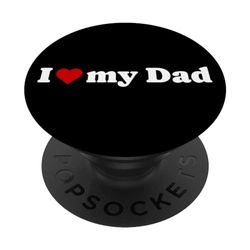 I Love My Dad, design retrò I heart my dad PopSockets PopGrip Intercambiabile