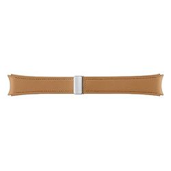 Samsung D-Buckle Hybrid Eco-lederen band (Normal, S/M) voor Galaxy Watch4, Watch5, Watch6, Watch FE, Watch7-serie, camel