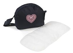 Bayer Chic 2000 853-26 Changing Bag for Dolls, Doll Changing Bag Bayer Chic 2000 Changing Bag, Doll Accessories, Doll Bag, Pink, Melange Grey, Navy