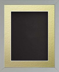 Frame Company Radcliffe Grey 8x6 with Black BB and Gold Mount for 6x4