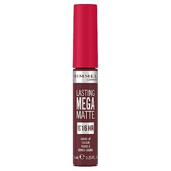 Rimmel London Rossetto Liquido Lasting Mega Matte, Rossetto Liquido a Lunga Durata per Labbra Morbide con Finish Mega Matte, Formula Vegana con Squalane e Olio di Cocco - 810 Plum this Show, 7.4ml