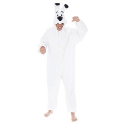 Chaks - Costume Idéfix, chien d'Astérix et Obélix, onesie avec capuche, déguisement pour carnaval et Comic Con